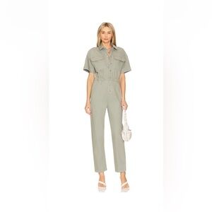 Free People Marci Jumpsuit Washed Army NWT
